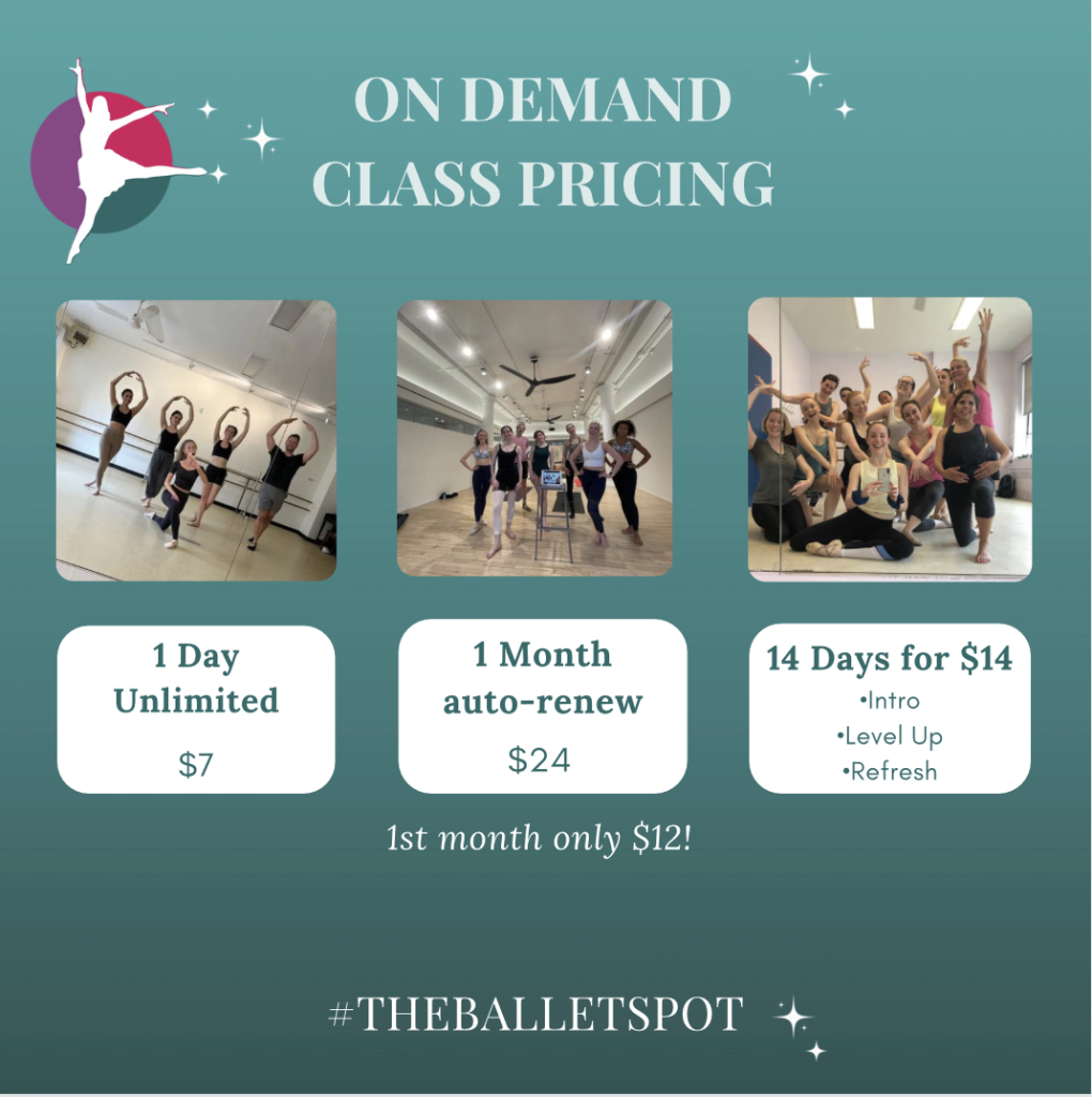 On Demand Class Pricing is $7 for a day unlimited, $24 for a month unlimited, or 14 days for $14